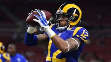 Dec 21, 2014; St. Louis, MO, USA; St. Louis Rams wide receiver Stedman Bailey (12) warms up before the game between the St. Louis Rams and the New York Giants at the Edward Jones Dome. Mandatory Credit: Jasen Vinlove-USA TODAY Sports