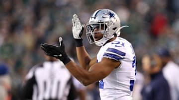 PHILADELPHIA, PENNSYLVANIA - DECEMBER 22: Byron Jones #31 of the Dallas Cowboys reacts during the first half against the Philadelphia Eagles in the game at Lincoln Financial Field on December 22, 2019 in Philadelphia, Pennsylvania. (Photo by Patrick Smith/Getty Images)