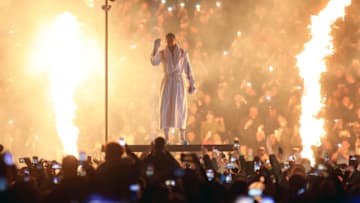 Anthony Joshua arrives at Wembley Stadium, London. (Photo by Nick Potts/PA Images via Getty Images)