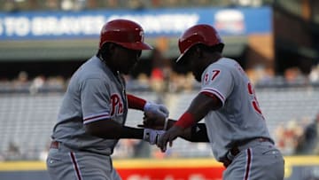 Franco and Herrera Display Their Camaraderie. Photo by Brett Davis - USA TODAY Sports.