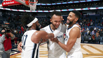Mike Conley Kyle Anderson Garrett Temple Memphis Grizzlies (Photo by Joe Murphy/NBAE via Getty Images)