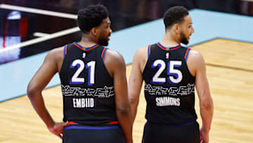 Joel Embiid, Ben Simmons, Sixers (Photo by Michael Reaves/Getty Images)