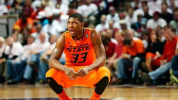 Jan 27, 2014; Norman, OK, USA; Oklahoma State Cowboys guard Marcus Smart (33) reacts during the game against the Oklahoma Sooners at Lloyd Noble Center. Oklahoma won 88-76. Mandatory Credit: Kevin Jairaj-USA TODAY Sports