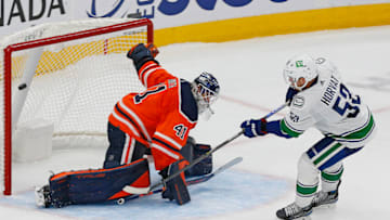 Mike Smith #41, Edmonton Oilers Mandatory Credit: Perry Nelson-USA TODAY Sports
