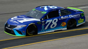 RICHMOND, VA - SEPTEMBER 21: Martin Truex, driver of the #78 Auto-Owners Insurance Toyota, drives during practice for the Monster Energy NASCAR Cup Series Federated Auto Parts 400 at Richmond Raceway on September 21, 2018 in Richmond, Virginia. (Photo by Robert Laberge/Getty Images)