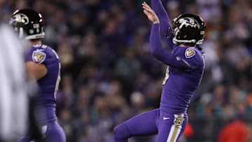 BALTIMORE, MD - OCTOBER 26: Kicker Justin Tucker