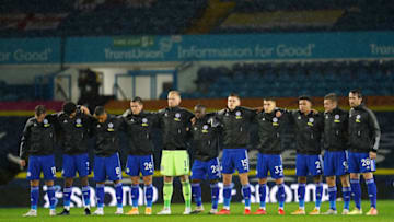 Leicester City players (Photo by Jon Super - Pool/Getty Images)