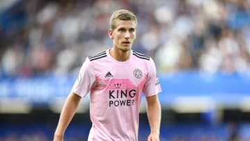 LONDON, ENGLAND - AUGUST 18: Dennis Praet of Leicester City looks on during the Premier League match between Chelsea FC and Leicester City at Stamford Bridge on August 18, 2019 in London, United Kingdom. (Photo by Michael Regan/Getty Images)