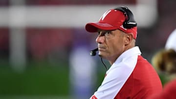 Sep 24, 2016; Evanston, IL, USA; Nebraska Cornhuskers head coach Mike Riley watches his team during the second half against the Northwestern Wildcats at Ryan Field. The Cornhuskers won 24-13. Mandatory Credit: Patrick Gorski-USA TODAY Sports