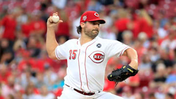 CINCINNATI, OHIO - JULY 30: Tanner Roark #35 of the Cincinnati Reds throws a pitch against the Pittsburgh Pirates at Great American Ball Park on July 30, 2019 in Cincinnati, Ohio. (Photo by Andy Lyons/Getty Images)