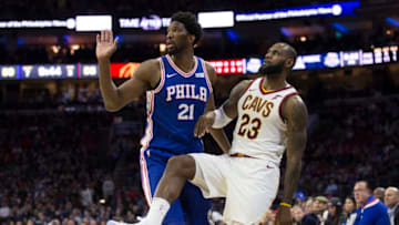 Joel Embiid, Philadelphia 76ers | LeBron James, Los Angeles Lakers (Photo by Mitchell Leff/Getty Images)