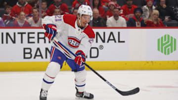 DETROIT, MICHIGAN - FEBRUARY 18: Nick Cousins #21 of the Montreal Canadiens skates against the Detroit Red Wings at Little Caesars Arena on February 18, 2020 in Detroit, Michigan. (Photo by Gregory Shamus/Getty Images)