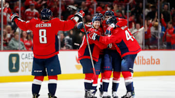 Alex Ovechkin, Dylan Strome, Washington Capitals Mandatory Credit: Amber Searls-USA TODAY Sports