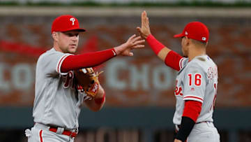 ATLANTA, GA - APRIL 17: Rhys Hoskins