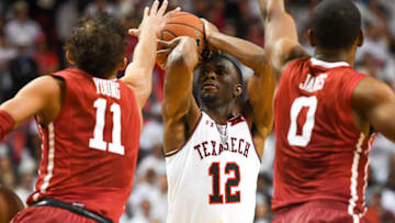 LUBBOCK, TX - FEBRUARY 13: Keenan Evans