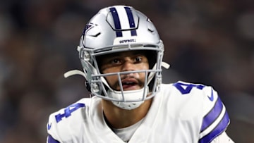 ARLINGTON, TEXAS - NOVEMBER 28: Dak Prescott #4 of the Dallas Cowboys at AT&T Stadium on November 28, 2019 in Arlington, Texas. (Photo by Ronald Martinez/Getty Images)