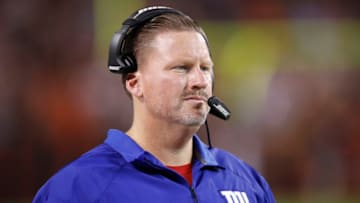 CLEVELAND, OH - AUGUST 21: Head coach Ben McAdoo of the New York Giants looks on during a preseason game against the Cleveland Browns at FirstEnergy Stadium on August 21, 2017 in Cleveland, Ohio. (Photo by Joe Robbins/Getty Images)