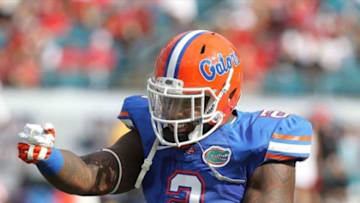October 29, 2011; Jacksonville FL, USA; Florida Gators defensive tackle Dominique Easley (2) prior to their game against the Georgia Bulldogs at EverBank Field. Mandatory Credit: Kim Klement-USA TODAY Sports