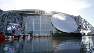 Sep 5, 2015; Arlington, TX, USA; A general view of AT&T Stadium before the game between the Alabama Crimson Tide and the Wisconsin Badgers. Mandatory Credit: Tim Heitman-USA TODAY Sports