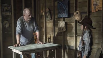 Cailey Fleming as Judith Grimes, John Finn as Earl Sutton - The Walking Dead _ Season 10, Episode 12 - Photo Credit: Jace Downs/AMC