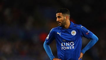 LEICESTER, ENGLAND - SEPTEMBER 27: Riyad Mahrez of Leicester City during the UEFA Champions League match between Leicester City FC and FC Porto at The King Power Stadium on September 27, 2016 in Leicester, England. (Photo by Catherine Ivill - AMA/Getty Images)