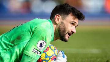 LEEDS, ENGLAND - FEBRUARY 26: Hugo Lloris of Tottenham Hotspur during the Premier League match between Leeds United and Tottenham Hotspur at Elland Road on February 26, 2022 in Leeds, United Kingdom. (Photo by Robbie Jay Barratt - AMA/Getty Images)