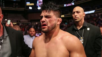 ATLANTA, GA - APRIL 13: Kelvin Gastelum heads out from the ring following his interim middleweight championship bout during the UFC 236 event at State Farm Arena on April 13, 2019 in Atlanta, Georgia. (Photo by Carmen Mandato/Zuffa LLC via Getty Images)