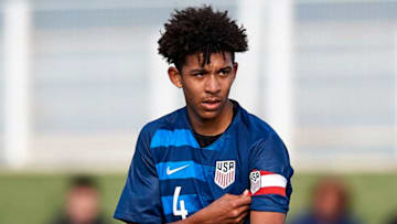 MURCIA, SPAIN - MARCH 22: Chris Richards of the United States looks on during the U-20 International friendly match between United States and France at Pinatar Arena on March 22, 2019 in Murcia, Spain. (Photo by Quality Sport Images/Getty Images)