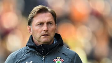 WOLVERHAMPTON, ENGLAND - OCTOBER 19: Ralph Hasenhuttl, Manager of Southampton looks on prior to the Premier League match between Wolverhampton Wanderers and Southampton FC at Molineux on October 19, 2019 in Wolverhampton, United Kingdom. (Photo by Nathan Stirk/Getty Images)