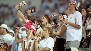 STARKVILLE, MISSISSIPPI - SEPTEMBER 09: Mississippi State Bulldogs fans during the game against the Arizona Wildcats at Davis Wade Stadium on September 09, 2023 in Starkville, Mississippi. (Photo by Justin Ford/Getty Images)