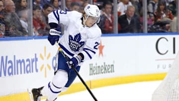 Travis Dermott #23 of the Toronto Maple Leafs. (Photo by Michael Reaves/Getty Images)