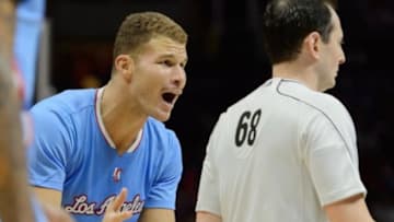 Nov 2, 2014; Los Angeles, CA, USA; Los Angeles Clippers forward Blake Griffin (32) reacts during the game against the Sacramento Kings during the fourth quarter at Staples Center. The Sacramento Kings defeated the Los Angeles Clippers 98-92. Mandatory Credit: Kelvin Kuo-USA TODAY Sports