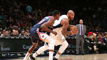 WASHINGTON, DC - DECEMBER 23: Marreese Speights #5 of the Orlando Magic handles the ball against the Washington Wizards on December 23, 2017 at Capital One Arena in Washington, DC. NOTE TO USER: User expressly acknowledges and agrees that, by downloading and or using this Photograph, user is consenting to the terms and conditions of the Getty Images License Agreement. Mandatory Copyright Notice: Copyright 2017 NBAE (Photo by Ned Dishman/NBAE via Getty Images)