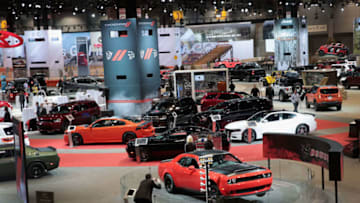 CHICAGO, IL - FEBRUARY 08: Fiat Chrysler Automobiles (FCA) shows off their Dodge line of cars at the Chicago Auto Show on February 8, 2018 in Chicago, Illinois. The show is the nation's largest and longest-running auto show. (Photo by Scott Olson/Getty Images)