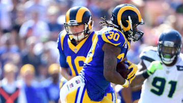 LOS ANGELES, CA - OCTOBER 08: Quarterback Jared Goff