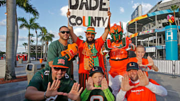MIAMI GARDENS, FL - NOVEMBER 29: Miami Hurricanes fans wait for the teams arrival prior to the game against the Pittsburgh Panthers on November 29, 2014 at Sun Life Stadium in Miami Gardens, Florida. (Photo by Joel Auerbach/Getty Images)