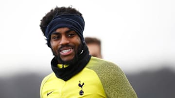 ENFIELD, ENGLAND - MARCH 06: Danny Rose smiles during a Tottenham Hotspur training session on the eve of their UEFA Champions League match against Juventus at Tottenham Hotspur Training Centre on March 6, 2018 in Enfield, England. (Photo by Julian Finney/Getty Images)