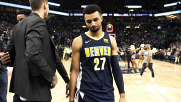 MINNEAPOLIS, MN - APRIL 11: Denver Nuggets guard Jamal Murray (27) walks off the court after the overtime loss of their winner-take-all regular-season finale vs the Minnesota Timberwolves 112 -106 at the Target Center in downtown Minneapolis. April 11, 2018 Minneapolis, Minnesota. (Photo by Joe Amon/The Denver Post via Getty Images)