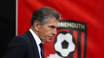 BOURNEMOUTH, ENGLAND - SEPTEMBER 15: Claude Puel, Manager of Leicester City looks on during the Premier League match between AFC Bournemouth and Leicester City at Vitality Stadium on September 15, 2018 in Bournemouth, United Kingdom. (Photo by Bryn Lennon/Getty Images,)