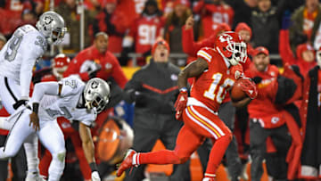 KANSAS CITY, MO - DECEMBER 08: Wide receiver Tyreek Hill