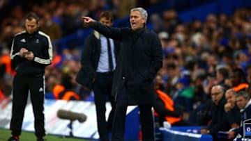 LONDON, ENGLAND - DECEMBER 09: Jose Mourinho manager of Chelsea reacts during the UEFA Champions League Group G match between Chelsea FC and FC Porto at Stamford Bridge on December 9, 2015 in London, United Kingdom. (Photo by Clive Mason/Getty Images)
