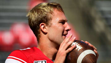 PISCATAWAY, NJ - SEPTEMBER 21: Artur Sitkowski #8 of the Rutgers Scarlet Knights looks to pass before the game against the Boston College Eagles at SHI Stadium on September 21, 2019 in Piscataway, New Jersey. (Photo by Corey Perrine/Getty Images)