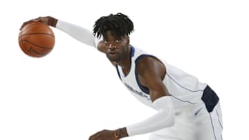 DALLAS, TX - SEPTEMBER 25: Noel Nerlens #3 of the Dallas Mavericks poses for a portrait during the Dallas Mavericks Media Day on September 25, 2017 at the American Airlines Center in Dallas, Texas. NOTE TO USER: User expressly acknowledges and agrees that, by downloading and or using this photograph, User is consenting to the terms and conditions of the Getty Images License Agreement. Mandatory Copyright Notice: Copyright 2017 NBAE (Photo by Glenn James/NBAE via Getty Images)