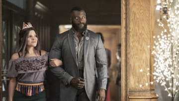 Michael James Shaw as Mercer, Paola Lázaro as Juanita 'Princess' Sanchez - The Walking Dead _ Season 11, Episode 10 - Photo Credit: Josh Stringer/AMC