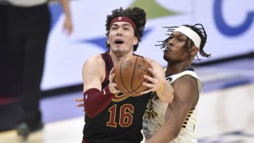Cleveland Cavaliers wing Cedi Osman drives. (Photo by David Richard-USA TODAY Sports)