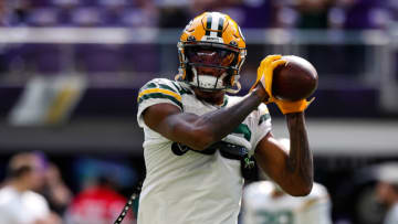MINNEAPOLIS, MN - SEPTEMBER 11: Rasul Douglas #29 of the Green Bay Packers warms up before the start of the game against the Minnesota Vikings at U.S. Bank Stadium on September 11, 2022 in Minneapolis, Minnesota. The Vikings defeated the Packers 23-7. (Photo by David Berding/Getty Images)