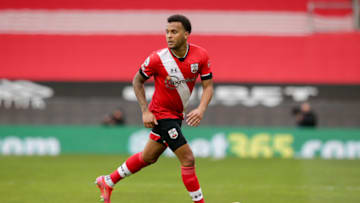 SOUTHAMPTON, ENGLAND - MARCH 14: Ryan Bertrand of Southampton during the Premier League match between Southampton and Brighton & Hove Albion at St Mary's Stadium on March 14, 2021 in Southampton, England. Sporting stadiums around the UK remain under strict restrictions due to the Coronavirus Pandemic as Government social distancing laws prohibit fans inside venues resulting in games being played behind closed doors. (Photo by Robin Jones/Getty Images)