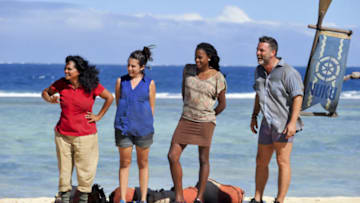 "Vote Early, Vote Often" - Sandra Diaz-Twine, Aubry Bracco, Michaela Bradshaw and Jeff Varner on the sixth episode of SURVIVOR: Game Changers, airing Wednesday, April 5 (8:00-9:00 PM, ET/PT) on the CBS Television Network. Photo: Jeffrey Neira/CBS Entertainment ÃÂ©2017 CBS Broadcasting, Inc. All Rights Reserved.