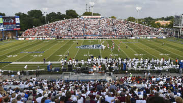 BLACKSBURG, VA - SEPTEMBER 22: A general view inside S. B. Ballard Stadium during the game between the Old Dominion Monarchs and Virginia Tech Hokies on September 22, 2018 in Norfolk, Virginia. (Photo by Michael Shroyer/Getty Images)