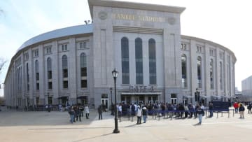 Apr 6, 2015; Bronx, NY, USA; General view of fans arriving for the game between the New York Yankees and the Toronto Blue Jays on Opening Day at Yankee Stadium. Mandatory Credit: Anthony Gruppuso-USA TODAY Sports